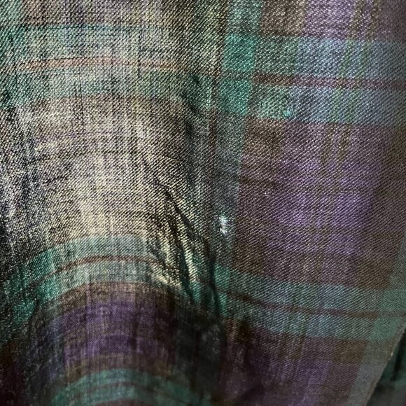 Abercrombie & Fitch Viyella Men's Robe Sz M Vintage Wool Blend Blackwatch Plaid - Picture 7 of 11